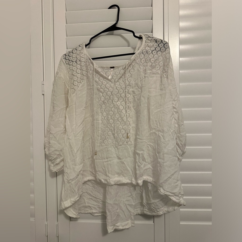 Free people see through layering blouse